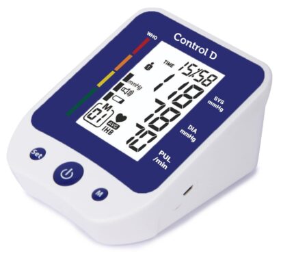 Control D Premium USB Port BP Monitor Automatic Oscillometric Digital Blood Pressure Checking Machine Upper Arm Portable Digital Blood Pressure Monitor BP Machine