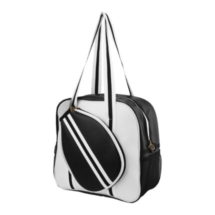 SAZ DEKOR Pickleball Bag Racquet Bag Fitness Pickleball Racket Bag Pickleball Tote Bag Black White