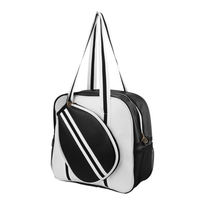 SAZ DEKOR Pickleball Bag Racquet Bag Fitness Pickleball Racket Bag Pickleball Tote Bag Black White