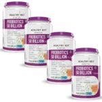 HealthyHey Nutrition Probiotics 50 Billion CFU Multi- Strains/serving - 60 Veg. Capsules - Pack of 4
