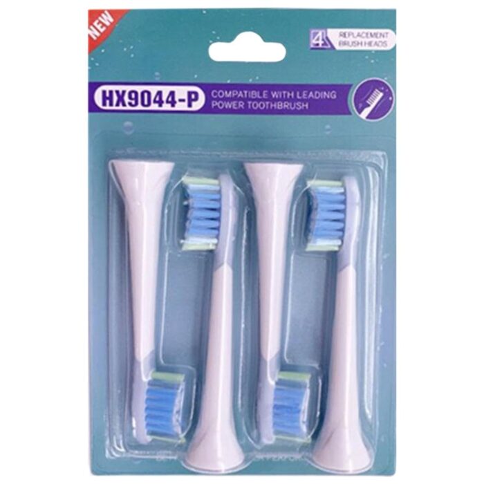 SAZ DEKOR® Replacement Toothbrush Heads Pack of 4 for Phillips Sonicare HX9044