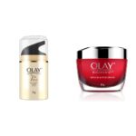 Olay Day Cream Total Effects 7 in 1, Anti-Ageing SPF 15, 50g & Olay Day Cream Regenerist Microsculpting Moisturiser (NON SPF), 50g