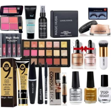 Magic Huda HD Professional Makeup Combo Kit For Women & Girls All Products In 1 Box For girls and women. (Set of 18)