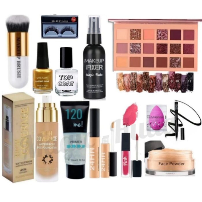 Magic Huda Festive Party Makeup Kit Have Complete Makeup Box For Women &Girl (Fair) l With 13 Essential Products l Waterproof l Bridal Makeup l Full Face Makeup.