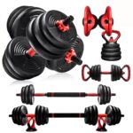 Burnlab 6 in 1 multifunctional weight training kit - Dumbbells, Kettlebells, Barbells & Push up brackets in 1 | Adjustable Weights | Perfect for Full Body Workout for Men & Women