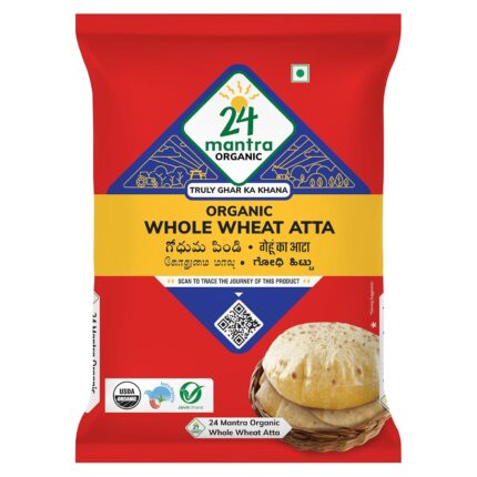 24 Mantra Organic – Whole Wheat Atta Premium, 1Kg