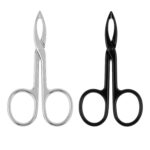 2Pcs Tweezers Scissor Eyebrow Tweezers, Flat Tip Tweezers Hair Plucker Handle Straight Tip Scissor Shaped Eyebrows Tweezers for Hair Plucker Remover Facial Hair Eyebrows Care