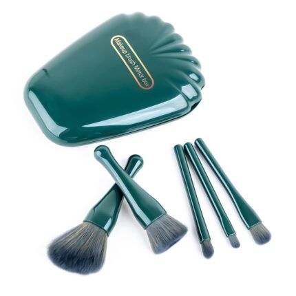 5-in-1 Mini Makeup Brush Set for Face & Eyes | Travel-Friendly Cosmetic Kit for Foundation, Blush, Eyeshadow & Powder | Compact & Portable Beauty Tool for Women & Girls (multicolor)