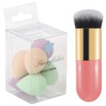 5PCS Make Up Sponges, Mini Beauty Sponge Blenders Make Up Set, Latex-Free, Make Up Sponge, Flawless Coverage Sponges for Liquid Foundation with Oval Makeup Brush