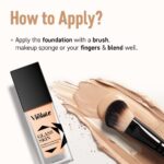 7 violate Transferproof Foundation | Upto 24 hr wear | Waterproof | Suits All Skin Types | Vit E, Lightweight & Water-Resist | Oil Absorbing Formula | Smooth Matte Finish | Liquid Foundation | (Sunset, 1 count (Pack of 1))