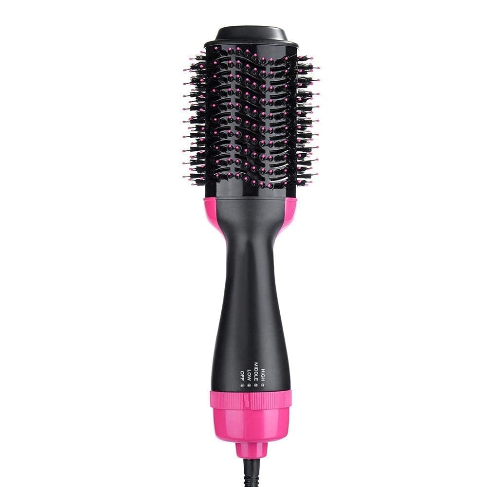 ABSTRACT One Step Hair Dryer & Volumizer, Hot Air Brush, 3 in 1 Upgrade Feature Anti-scald Negative Ion Hair Straightener Brush, for All Hair Style.