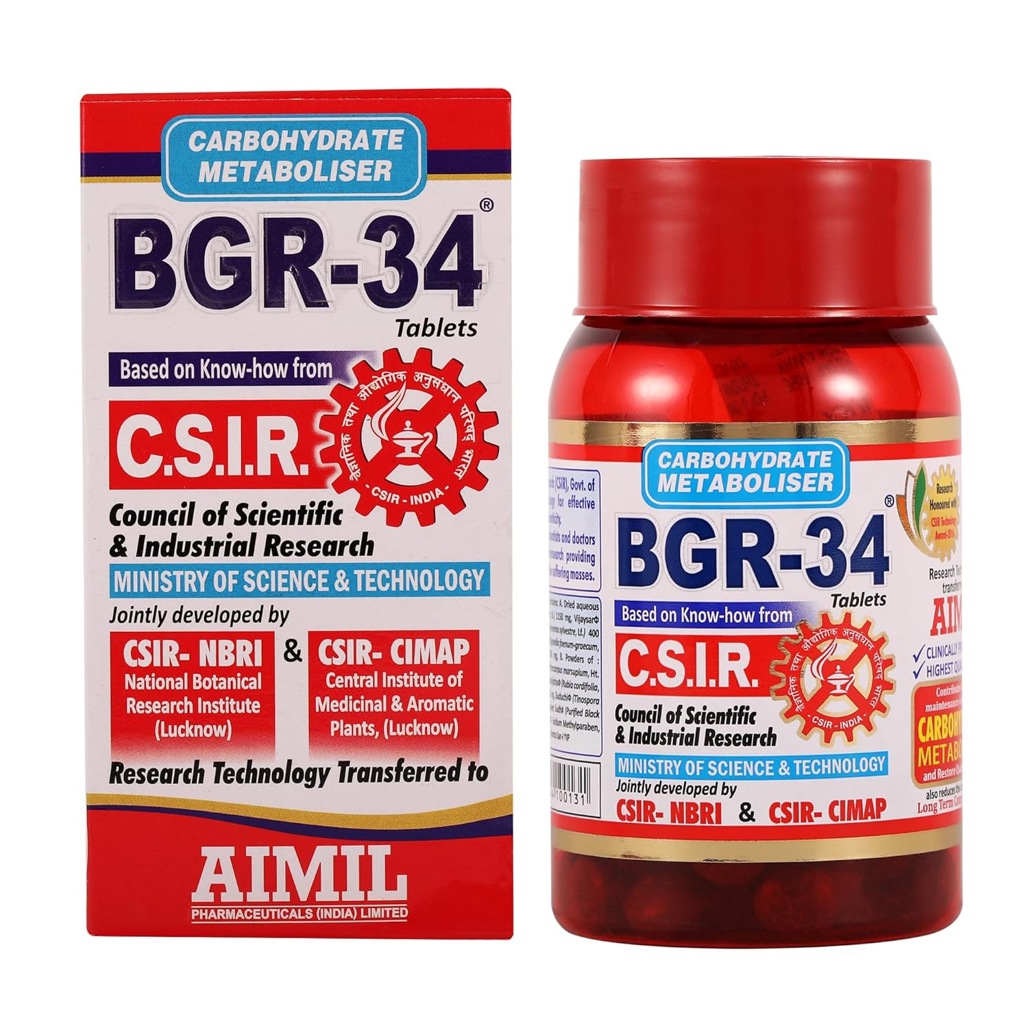 AIMIL BGR-34 Tablets - 100 Tablets (Pack of 1)