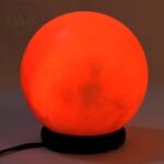 AKH69 Himalayan Rock Salt Globe Shape Lamp for Home Decor Wellness Natural Healing Max Positive Energy Harmony Purification & Vastu Gift Globe [Orange, 2 to 3 Kg]