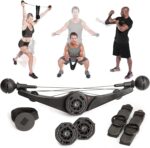 AWOKZA Gym - Full Body Portable - Resistance Technology,Home Gym Set, Home Gym Kit, Gym Equipment Fitness Set Folding Puller,10lbs,Gym Equipment Set for Exercise at Home, Office or Travel (Black)