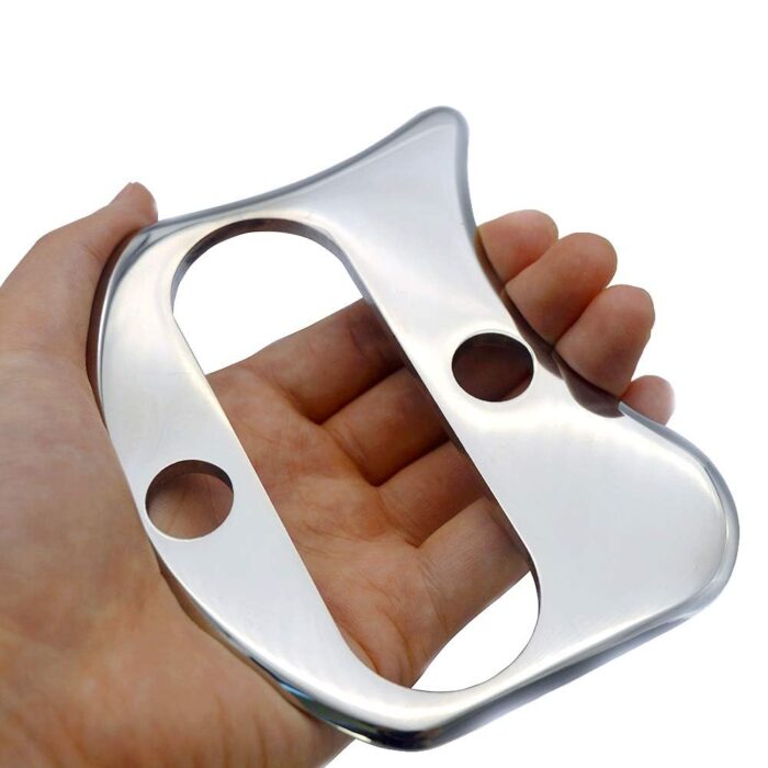 AcuPhysio Stainless Steel Gua Sha Scraping IASTM Soft Tissue Fitness Muscle Fascia Knife Tool Body GUA SHA Massage Physical Therapy Equipment (Punch Guasha)