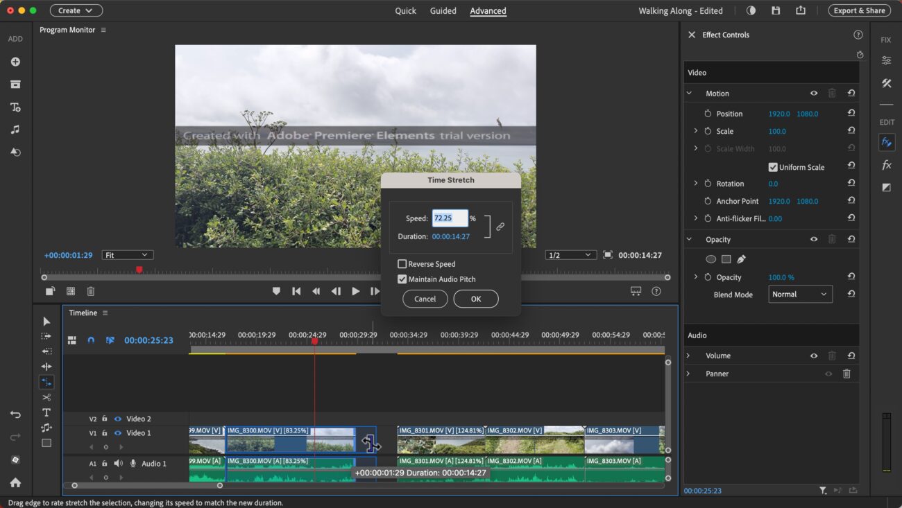 Adobe Premiere Elements during our review