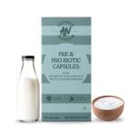 Aesthetic Nutrition Pre & Probiotic Capsules | 30 Billion CFU and Fructo-Oligosaccharides | Gut & Immunity Health Supplement for Men and Women | 30 Capsules