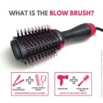 Alan Truman The Blow Brush Pink & Black | 1100 Watts | Dryer In The Form Of A Brush| A 6 in 1 Multistyler| Two Layered Bristles|3 Tempeature & Speed Settings