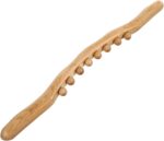 Alark Gua Sha Massager Wood Therapy Tool Manual 8 Beads Massage Roller Professional Body Relieve Muscle Soreness Stick Wooden Trigger Point Back Legs Neck And Yoga & Weight Loss -Wooden Therapy Roller