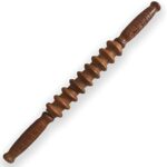 Alark Wood Therapy Massage Tool Roller Stick for Anti Cellulite Lymphatic Drainage Natural Massage Maderotherapy Kit Body Massage Pain Relief Tool 3 Wheels Myofascial Release Tool Deep Muscle Tool