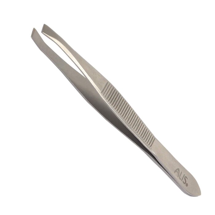 Alis Professional Slant Tip Tweezer for Upper Lip, Eyebrows, Ingrown Hair, Plucking Daily Beauty Tool (Tweezer Set of 1)