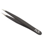 Alis Splinter Fine Tweezer | Professional Precision Pointed Tweezer for Ingrown Hair & Eyelash Extension | Stainless Steel (BLACK)
