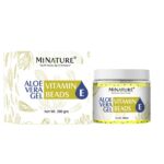 Aloe Vera Gel by mi nature with Vitamin E beads| Pure and Natural Aloe vera | Preservatives & Cruelty Free | 200g(7.05 fl oz)