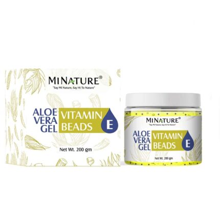 Aloe Vera Gel by mi nature with Vitamin E beads| Pure and Natural Aloe vera | Preservatives & Cruelty Free | 200g(7.05 fl oz)