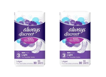 Always Discreet Bladder Protection Ultra Thin Liners Regular Length - 3pks of 30, Pack of 2