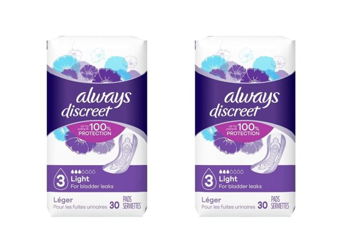 Always Discreet Bladder Protection Ultra Thin Liners Regular Length - 3pks of 30, Pack of 2