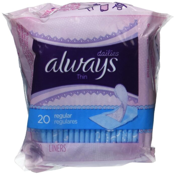 Always Incredibly Thin Daily Liners, Regular, 20 Count