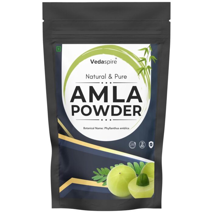 Amla Powder for Hair Growth, Dandruff & Skin Brightening | 100% Pure & Edible Grade | Natural Indian Gooseberry Rich in Vitamin C – 100g | Vedaspire