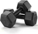 Anshfit Fitness Stylish Home Gym Combo Set, Weight Plates Hexa Black Pvc 5Kg Hexa Dumbbell Set, 1 Pair Hex Dumbbells, Home Gym 5Kg X 2Pcs Black