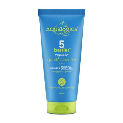 Aqualogica 5 Barrier+Repair Gentle Face Cleanser With Avocado&5 Essential Ceramides-100Ml| Dry To Normal,Sensitive Skin|Strengthens Skin Barrier|Non-Oil Stripping|Gently Cleanses&Hydrates|Men&Women