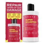 Arata Super Shampoo (300ml) with Argan Oil, Biotin & Soy Protien| Prevents Hair loss | Boosts Hair Thickness | Reduces Breakage | Fights Microbial Infections | Adds Shine | Shampoo For Women & Men