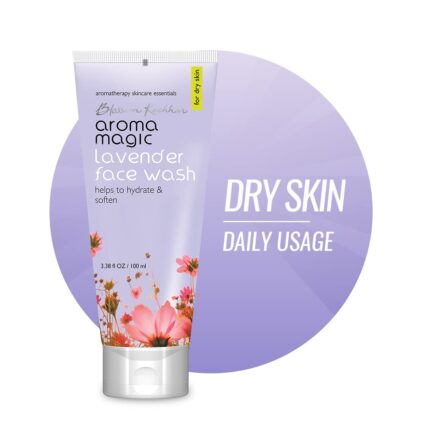 Aroma Magic Lavender Face Wash| Hydrates & Softens Skin| with Orange Extracts & Rose Essential Oil |Dry Skin ?100ml Pack of 1