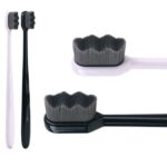 Athelas Pack Of 4 Extra Soft Manual Toothbrush With 20000 Activated Charcoal Bristles | Ultra Softness For Adults, Sensitive Gums & Teeth, Pregnant Women, Kids & Elders (Comfeel)