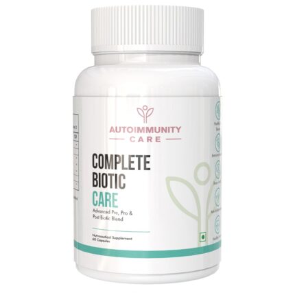 Autoimmunity care Complete Biotic Care | 3-in-1 Prebiotic, Probiotic & Postbiotic for Women & Men | Comprehensive Gut & Digestive Support, Immune Support | 60 Veg Capsules