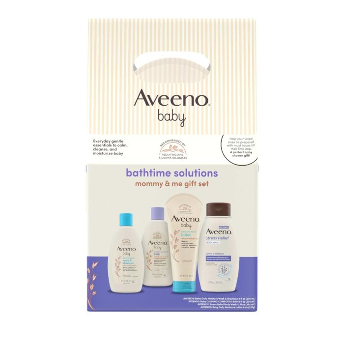 Aveeno Baby Daily Bath Time Solutions Gift Set To Prevent Dry Skin
