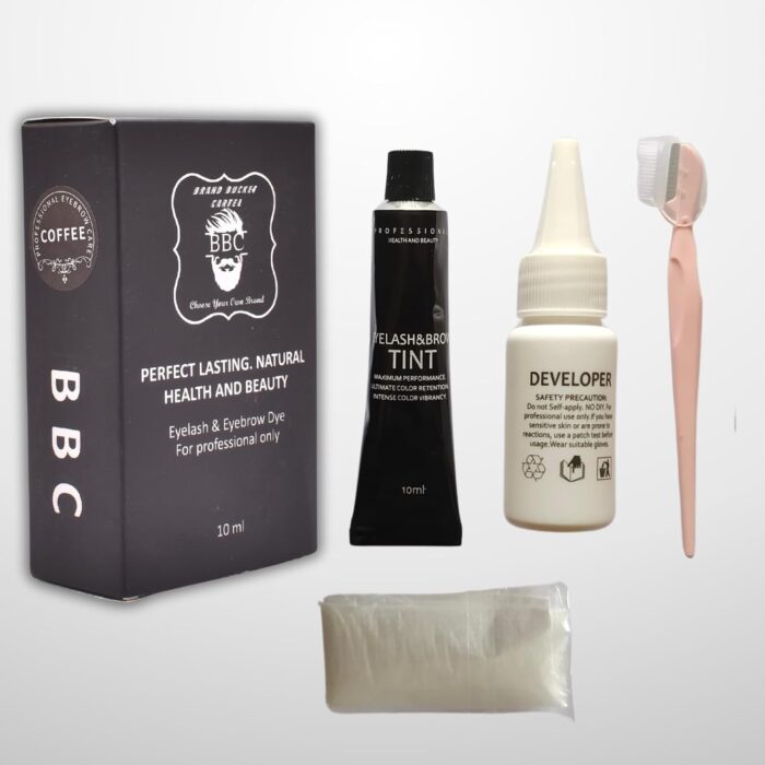 BBC Professional Eyelash & Eyebrow Dye Kit, (Coffee) 10ml, 5 Weeks Stay For Professional Use