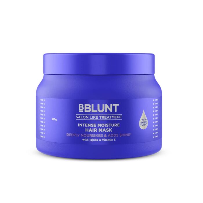 BBLUNT Intense Moisture Hair Mask With Jojoba Oil & Vitamin E For Nourished & Shiny Hair - 250 Grams