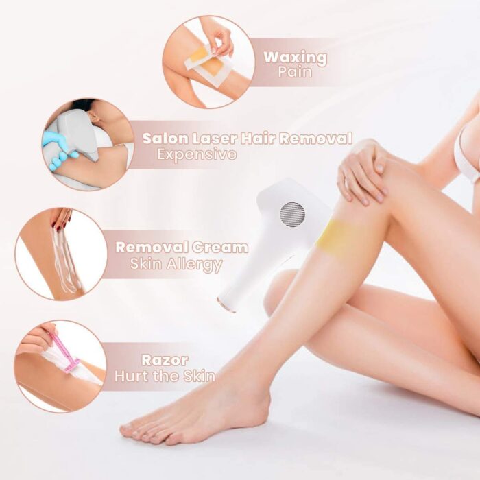 BLURISM Body IPL Laser Hair Removal Handset - Best Results Permanent Professional Painless Device Face, Body Hairs Remover Electronic Home Use Machine For Women and Men (White)