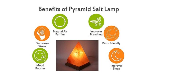 BOLT Himalayan Rock Salt Pyramid Lamp (Orange)