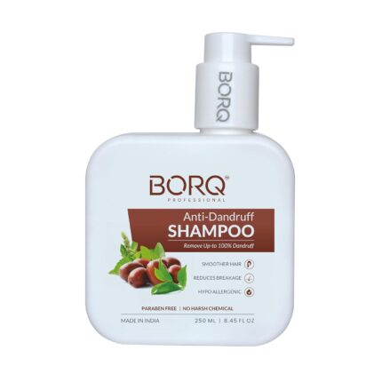 BORQ Anti-Dandruff Hair Shampoo 250ml | for Itchy & Flaky Scalp | Removes Dandruff From Source | Remove Up to 100% Dandruff | No Parabens, No Harmful Chemicals | For All Hair types | For Man & Women