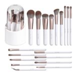 BS-MALL Makeup Brushes18 Pcs Premium Synthetic Powder Foundation Blush Contour Concealers Lip Brushes with Brush Holder Package for Gift (White)