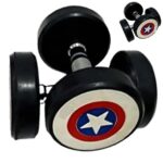BUDWILL Anti Skid Rubber & Alloy Steel Handle Round Shape Dumbbell Fitness Workout 1 Pair Set (15 Kg x 2 = 30 kg-Black)