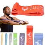 BULMARC's Resistance Band Pull Up Assist Bands with 65+ Exercises for Pull Ups, Workout, Chin Ups, Stretching, Weight Loss & Powerlifting, Anti Snap Natural Latex (Orange (Ultra Heavy) 43-75 KGS)