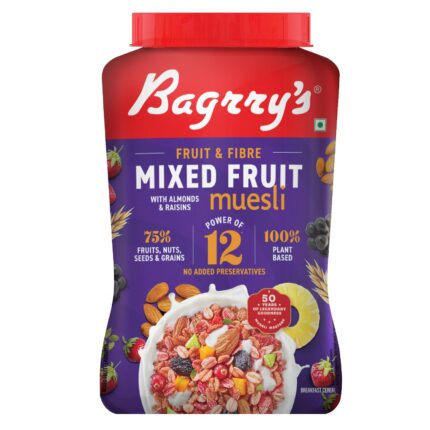 Bagrry's Fruit N Fibre Muesli, Mixed Fruit, 1000g