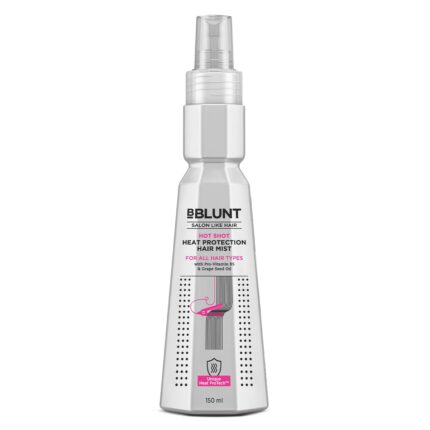Bblunt Hot Shot Heat Protection Hair Mist | With Grapeseed Oil & Provitamin B5 | No Sulphate, No Paraben, No SLS | Designed for Indian Hair | Prevents Damage | Upto 230° Celsius Protection | For Men & Women | 150 ml