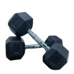 Beastor Hexa Dumbbell Set 5kg Pair | Rubber Coated Hex Dumbbells Set for Home Gym | Dumbbell Set of 2 with Rubber Coating | Hexa Dumbbell Set for Men & Women (5kg Pair)
